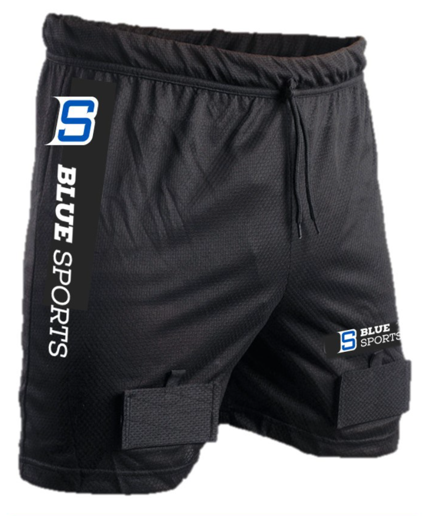 Blue Sports Mesh Short With Cup