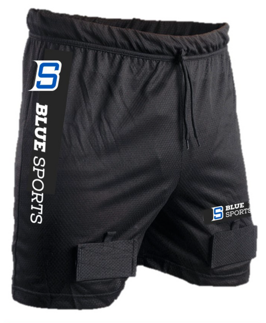 Blue Sports Mesh Short With Cup